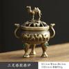 Nuevo Chinoiserie Aleación de Cobre Calabaza Abanico Dragón y Fénix Horno Placa Pipa Quemador de Incienso Tabletas de Aromaterapia Xiaoxiangyun Incienso de Sándalo