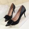 866-1 Moda Coreana Simple Profesional OL Delgado Zapatos de Mujer Tacón Fino Tacón Alto Punta Fina Hebilla de Cinturón Zapatos de Salón