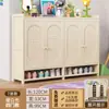Zapatero para Sala de Estar en Casa, Sencillo y Elegante, Estilo Dopamine Ins, Vestíbulo, Zapatero de Gran Capacidad, Estilo Crema, Montado en la Pared