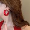 Agulha de prata Ancora Red Wave Dot Geométrica Rodada Brincos de Orelha Distintivo Moda Brinco Estilo Hong Kong Brincos Retrô para Mulheres