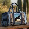 2026 Nova Série Animal Cavalo Transfronteiriça Bolsa de Viagem Acolchoada Portátil para Curta Distância Bolsa Multifuncional para Esportes Fitness