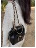 Mochila Pequeña Coreana de Otoño e Invierno Bolso de Hombro con Cadena Bloguero Ins Estudiante Bolso de Hombro Individual de Cuero Encerado Bolso Escolar Nuevo Modelo 2024