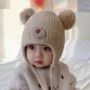 Chapéu Infantil Taikoo Outono e Inverno Nova Moda Fofo Quente Inverno Bebê Recém-nascido Chapéu de Tricô Chapéu de Lã