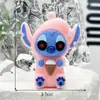 Nuevo Llavero de Muñeca Stitch Caja Sorpresa Stitch Postre Lilo y Stitch Plástico Blando PVC Colgante Pequeño para Mochila Escolar