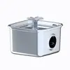 Bebedouro para animais de estimação aço inoxidável 304 janela de perspectiva quadrada dispensador de água para gatos automático água corrente inteligente suprimentos