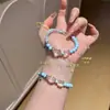 Pulseira de Cristal Natural, Turquesa, Pulseira Estilo Chinês Novo, Joias de Contas, Pingente de Lótus, Acessórios de Prata Antiga, Retrô