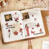 Série de Cartas Ilha das Flores Atemporal Pacote de Adesivos de Animal de Estimação Tema Floral Material para Diário Decoração Colagem 6 Estilos