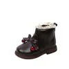 Nuevas Botas Martin para Niñas Otoño/Invierno Estilo Coreano Lindas Botas Princesa Cereza Botas de Caña Baja con Lazo para Bebé Modernas