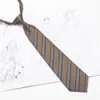 Corbata Rayas Rojas Perezosa Sin Planchar Color Café Marrón Estilo JK Academia Japonesa Corbata para Mujer Material Escolar Corbata Azul Anudada a Mano