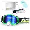 Set de Casco de Motocicleta Clásico en Stock, Gafas Todoterreno, Gafas de Exterior a Prueba de Viento, Gafas de Esquí UV, Gafas de Montar