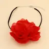 Colar fresco e doce colar de flores decorativas de veludo coreano rosa colar Taobao colar popular criativo
