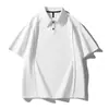 Camisa Polo de Verano Nueva de Manga Corta Estilo Universitario Antibacterial para Hombre Enbu Solapa Simple Top Juvenil Camiseta