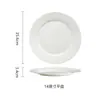 Platos Redondos Blancos Puros Estilo Occidental de Cerámica para Hotel Platos Comerciales Platos para Bistec Platos de Hueso Platos Planos Platos Hondos Venta al por Mayor para Exportación