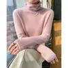 Nueva Colección Otoño/Invierno 2026: Suéter de Cachemira sin Costuras para Mujer con Borde Enrollado, Corte Holgado, Manga Larga y Cuello Alto