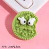 Funda para Teléfono Móvil de Galleta de Crema de Ojos Grandes para Niños de Dibujos Animados Pasador para el Cabello Japonés-Coreano Cuerda para el Cabello Hecho a Mano Accesorios DIY Resina Comida Jugar