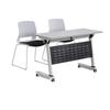 Mesa de entrenamiento plegable y silla combinadas, mesa abatible empalmable, mesa larga móvil con ruedas, mesa de conferencias de oficina multifuncional