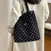 Bolso tote, de un solo hombro, estilo retro, estampado de lunares, versátil para ir al trabajo, diseño elegante, nueva colección 2026, gran capacidad, estilo otoño, diseño de nicho