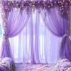 Cortina de Gaze Branca com Cruzamento para Decoração de Festa de Casamento ao Ar Livre Cenário Arco de Casamento Cortina de Tecido para Casamento