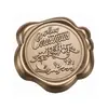 Série de Natal Adesivos de Selo de Cera Bronze Antigo para Envelopes, Convites, Garrafas de Vinho e Decoração de Presentes