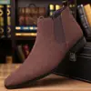 Zapatos de Talla Grande para Hombre Transfronterizos Zapatos Casuales de Cuero Nuevos de Caña Alta para Exteriores Moda de Punta de Gama Elegantes Versátiles Calzado de Moda