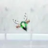 Pendientes de Ciervo de Navidad de Aleación de Titanio Astmf-136 Titanio G23 Rosca Interna Pendientes de Circonio Joyería para Piercing Cabeza