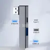 Novo hub extensor USB, hub três em um, dock de expansão USB, divisor de computador um para três, estação de encaixe