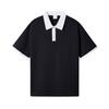 Camiseta Masculina Casual Estilo Japonês Marca da Moda Cor Contrastante Gola Lapela Manga Curta Verão Fio Duplo Algodão Puro Ombro a Ombro Paul Polo Camisa Atacado