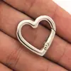 Aleación de Zinc Anillo de Resorte en Forma de Corazón Juguete Hebilla Colgante Accesorios para Joyería Equipaje Hebilla Metálica Abierta en Forma de Corazón Hebilla Especial en Forma de Corazón