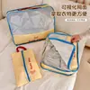 Bolsa de Viaje de Cuadros de Dibujos Animados, Bolsa de Almacenamiento Portátil para Viajes, Ropa, Ropa Interior, Organizador de Zapatos, Bolsa de Equipaje