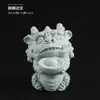 Figura de Animal de Té Gran Sabio de Arenisca Verde Estilo Chino, Adorno de Escritorio Wukong, Paisajismo de Roca para Acuario, Maceta de Decoración para el Hogar