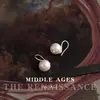 Pendientes de Perla de Vidrio Retro Estilo Francés Vintage con un Diseño Minimalista Lujoso y Elegante