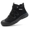 Zapatos Impermeables de Protección Laboral para Verano, Fáciles de Poner y Quitar, para Hombre, Antiaplastastamiento, Antipenetración, Ligeros, Hebilla Inteligente, Zapatos de Seguridad con Punta de Acero Transfronterizos Protectores