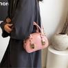 Bolso Satchel Bowling Coreano para Mujer 2025 Nuevo Nicho Retro Bolso Concha de Alta Gama Versátil Bolso Cruzado