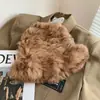 Sombrero de peluche para mujer, sombrero de pescador de pelo de conejo, nuevo sombrero de peluche de invierno 2023, cálido, para cabeza grande, cara pequeña, peludo