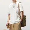 Roupas Masculinas Xintang 2026 Verão Nova Camiseta de Manga Curta Corte Solto Algodão Respirável Pesado 250g Peça Única Dropshipping