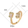 Anillos de moda atmosférica transfronterizos chapados en oro con circonita fabricantes al por mayor joyería de circonita de moda europea y americana en stock
