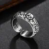 Metalmadman Joias de Prata Prata Esterlina 925 Anel de Sangue Militar Alemão Segunda Guerra Mundial Joias Anel de Caveira Anel Masculino