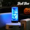 Luz de Rosto de Fantasma de Halloween Luz de Cabeça de Caveira Luz Noturna Luminosa USB Suprimentos de Decoração para Festivais e Festas Luz de Presente Atacado