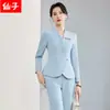 Ropa de trabajo de moda y juvenil para recepción de belleza médica de otoño e invierno, nuevo uniforme de trabajo para salón de la industria de la belleza, traje profesional para mujer