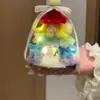 Casa de Árvore de Natal Arco-Íris Brilhante de Natal Pacote de Material DIY Feito à Mão Ornamento de Floco de Neve Presente Suprimentos Pessoais para Dirigir