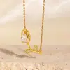 Moda Transfronteriza Accesorios de Flor de Tulipán Collar Estilo Dulce Colgante Pequeño de Flor Fresca Cadena para Suéter Versátil con Temperamento