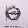 Diâmetro interno 14mm fivela japonesa redonda pendurada neblina prata cano chapeamento cor arma pendurada desenho fábrica direto couro sapatos fivela cruz