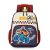 Mochila Infantil de Veículo Off-Road Desenho Animado para Meninos, Mochila Escolar para Jardim de Infância para Meninos e Meninas, Mochila Leve de Viagem com Proteção para a Coluna