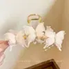 Presilha de cabelo garra para primavera e verão, grampo de cabelo feminino, estilo coreano, novo modelo 2026, preto, elegante, adiciona volume, presilha tubarão extragrande