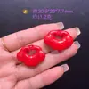 Fechadura Ruyi em Forma de Nuvem de Areia Roxo-Dourada Natural de Alto Teor, Fechadura da Fortuna Redonda em Forma de Nuvem de Cinábrio, Pingente da Paz, Lote de Cinábrio