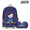 Mochila escolar 3D Cross-border New ProDuct Cat, bolsa de lápis de camada dupla, terno de duas peças