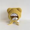 Gorro de bebé invierno oreja de oso protección de orejas gorro de felpa para bebé Niños Niñas otoño e invierno gorro de lana grueso para niños