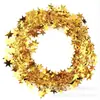 Estrella de Ratán de Cinco Puntas Más Vendida Transfronteriza Decoración Navideña Guirnalda de Estrella DIY Regalo Guirnalda de Cinta de Colores Accesorios para Árbol de Navidad
