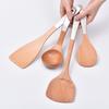 Espátula de Cocina Antiadherente Espátula de Haya para Cocina Casera Cuchara para Freír Cuchara para Arroz Cuchara para Sopa Set de Espátulas de Madera Logo Personalizado