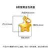 Pingente Estrela Coração Banhado a Ouro Prata Pura 990 Pingente Estrela de Cinco Pontas Cordão para Montagem de Contas DIY Acessório de Prata em Formato de Coração